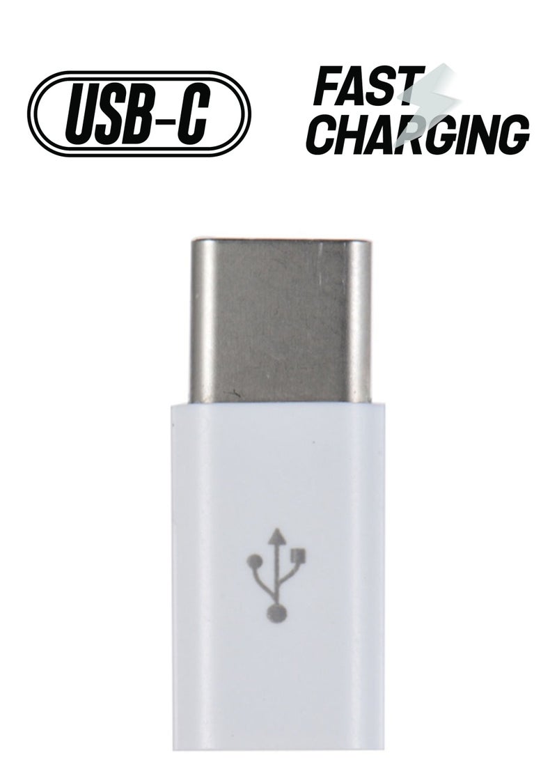 Micro USB To Type-C Data Sync Charging Adapter White - Image 1