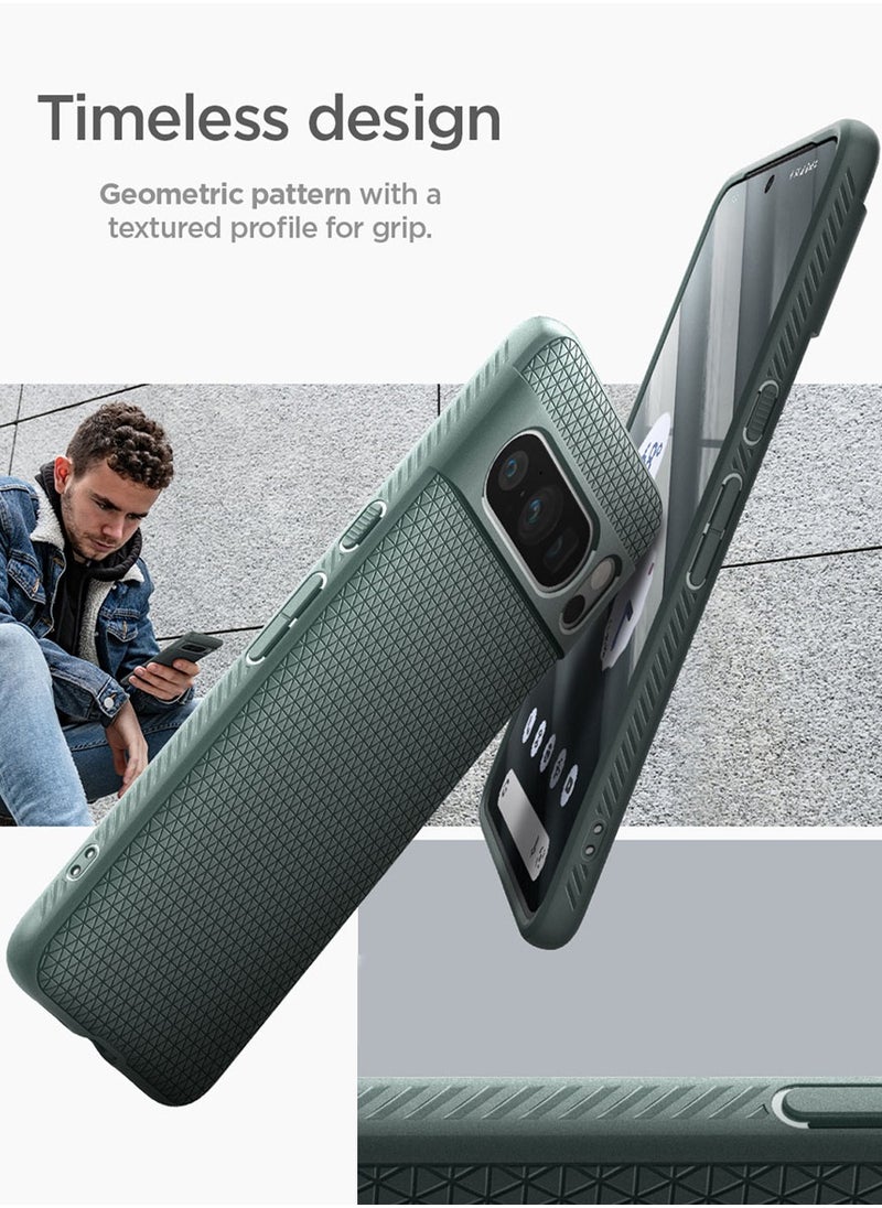 Spigen غطاء حماية Liquid Air لهاتف Google Pixel 8 Pro - أخضر داكن  - Image 3