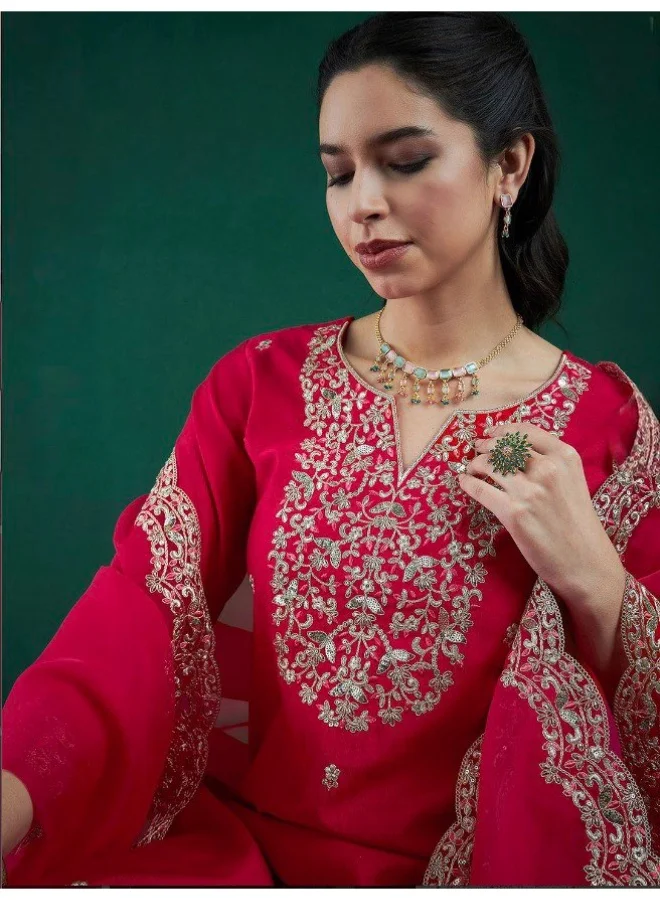 أميا Chanderi Kurti with Dupatta - Anarkali