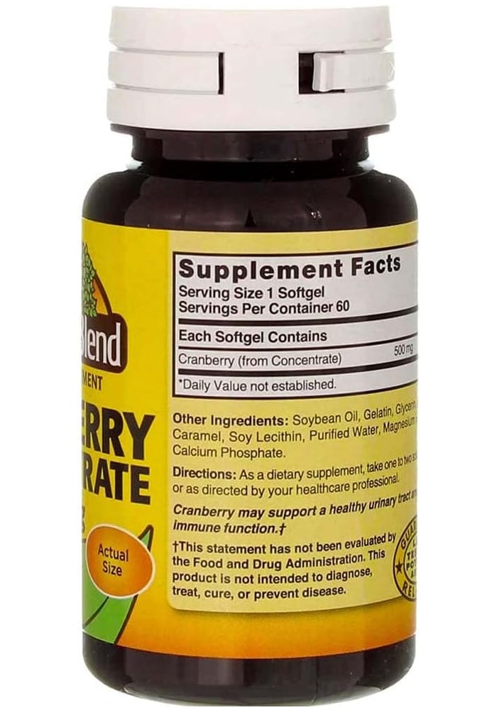 Nature's Blend Cranberry Concentrate 500 mg - 60 Softgels - Image 4