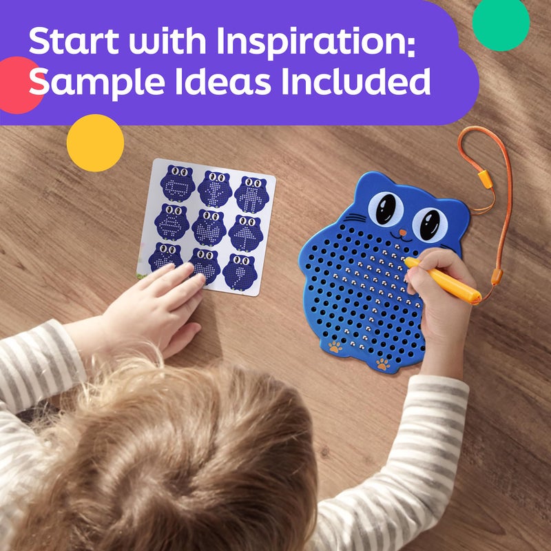 AYNAT FUN Magnetic Drawing Board for Kids & Toddlers with Beads and Magnet Stylus Pen - Magnetic Travel Toy for Airplane & Car Ride Activities for Kids - Image 5