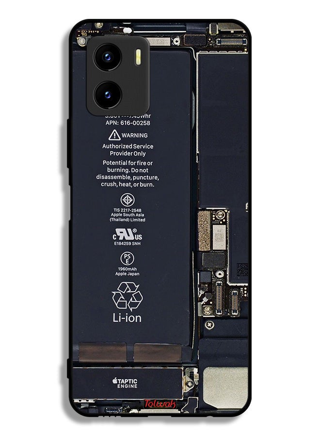 Tolwak Vivo Y15s Protective Case Cover Phone Circuit Pattern - Image 2