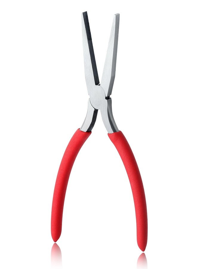 GOLD DEER 6 Inch Flat Nose Pliers with Serrated Jaw Precision Duck Bill Fine Pliers Multipurpose for Maintenance and Jewelry Making - Image 1