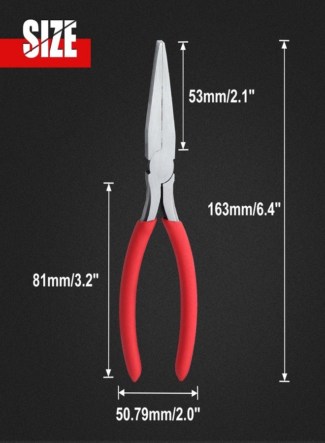 GOLD DEER 6 Inch Flat Nose Pliers with Serrated Jaw Precision Duck Bill Fine Pliers Multipurpose for Maintenance and Jewelry Making - Image 3