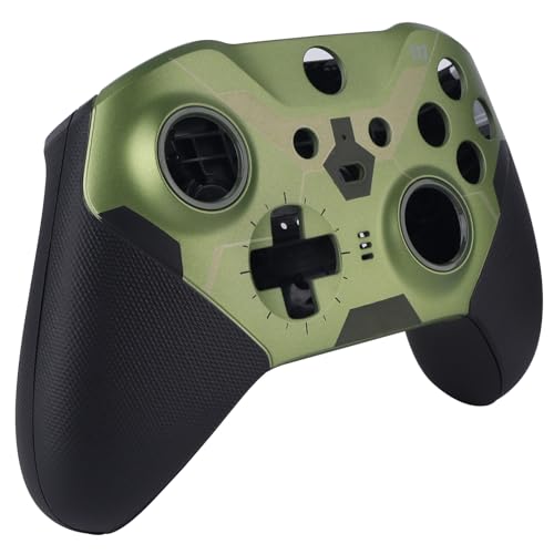 BSUZUN OEM Back and Front Housing Shell Replacement Kit for Xbox Elite Series 2 Controller - Includes Faceplate, Grip Cover, and Repair Tools (Halo-Green) - Image 2
