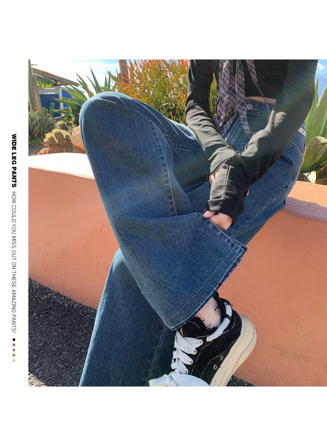 Hstyle Micro-elastic Straight-leg Pants For Women - Spring/autumn 2025 Fashion High-waist Slimming Casual Versatile Jeans For Work Commute - Image 2