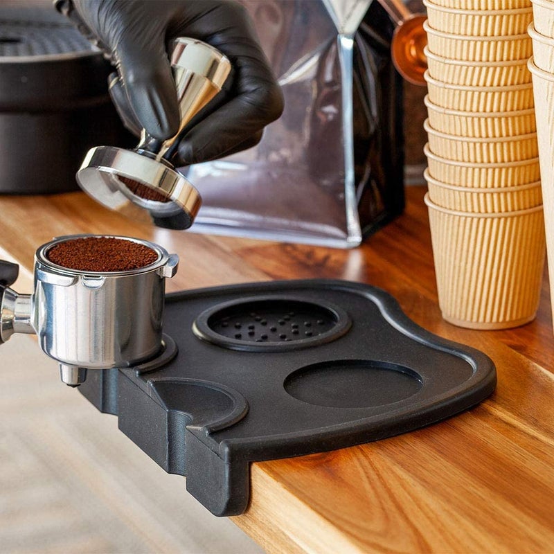 AOE Large Silicone Non-Slip Espresso Coffee Tamper Mat Black 20cm - Image 4