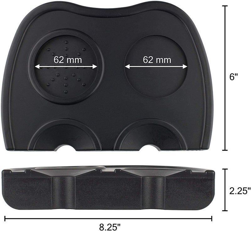AOE Large Silicone Non-Slip Espresso Coffee Tamper Mat Black 20cm - Image 2