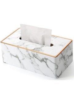 Eleish Tissue Box Holder - Cover Tissue Holder (Marble Small) 15L x 7W x 7H centimeter  - Image 2