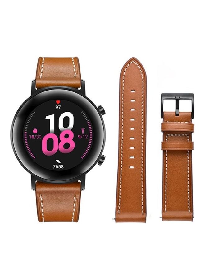 هوها سوار بديل أنيق لساعة هواوي GT/GT 2 بني - Image 2