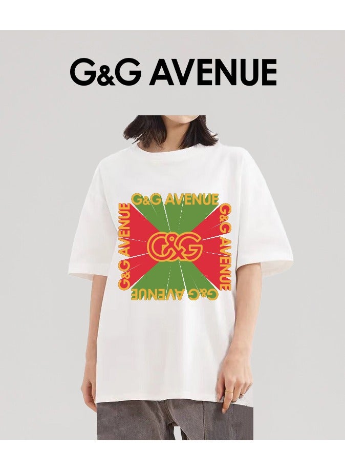 G&G AVENUE Men's Sports Pure Cotton High Quality T-shirt Round Neck Oversized Colored Pattern Dynamic Sports T-shirt Dry 1/2 Short Sleeve T-shirt  - Image 5