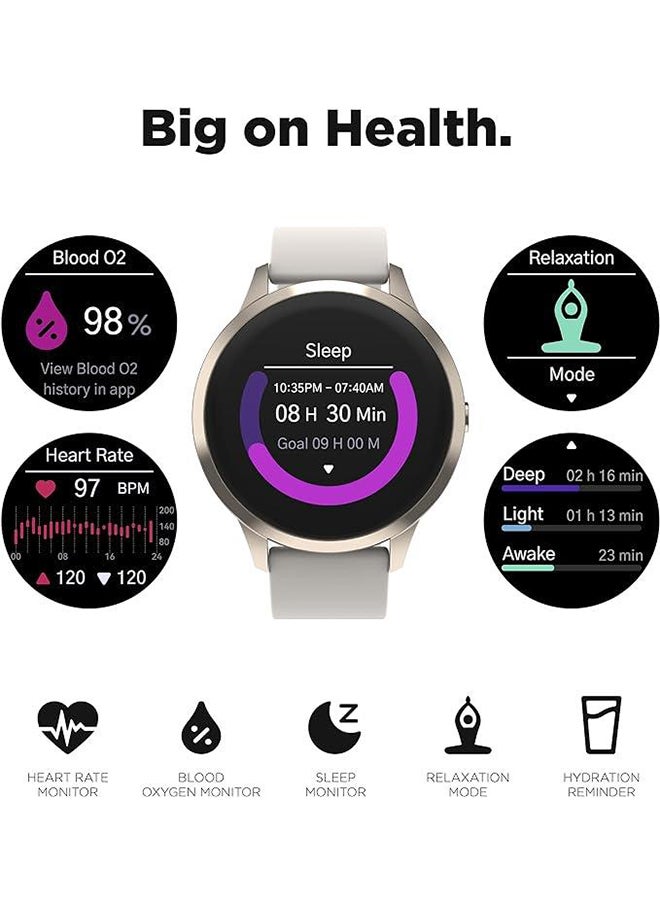 iTouch ساعة ذكية جديدة من سلسلة 4 الرياضية، هيكل من التيتانيوم، حزام سيليكون أبيض اللون  - Image 3