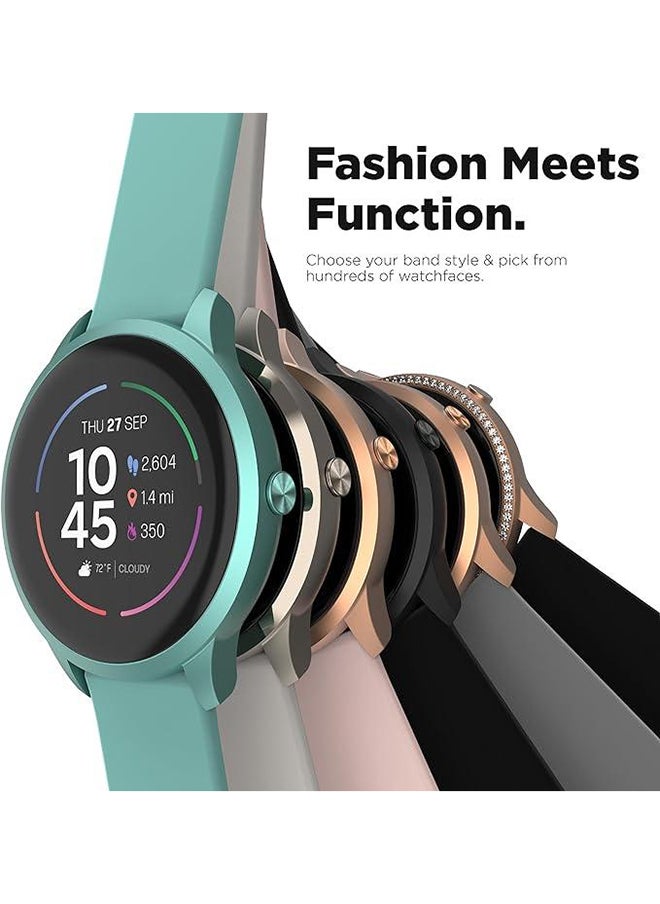 iTouch - New Sport 4 Series Smartwatch Titanium Case Off-White Silicone Strap - Image 1