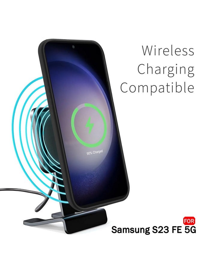 ذا جيفت كارت جراب خلفي أنيق من TheGiftKart لهاتف Samsung Galaxy S23 FE 5G | تصميم واقٍ نحيف | لمسة نهائية غير لامعة للغاية | نتوء حماية للكاميرا | جراب خلفي ناعم من السيليكون لهاتف Samsung S23 FE 5G (أسود)  - Image 5