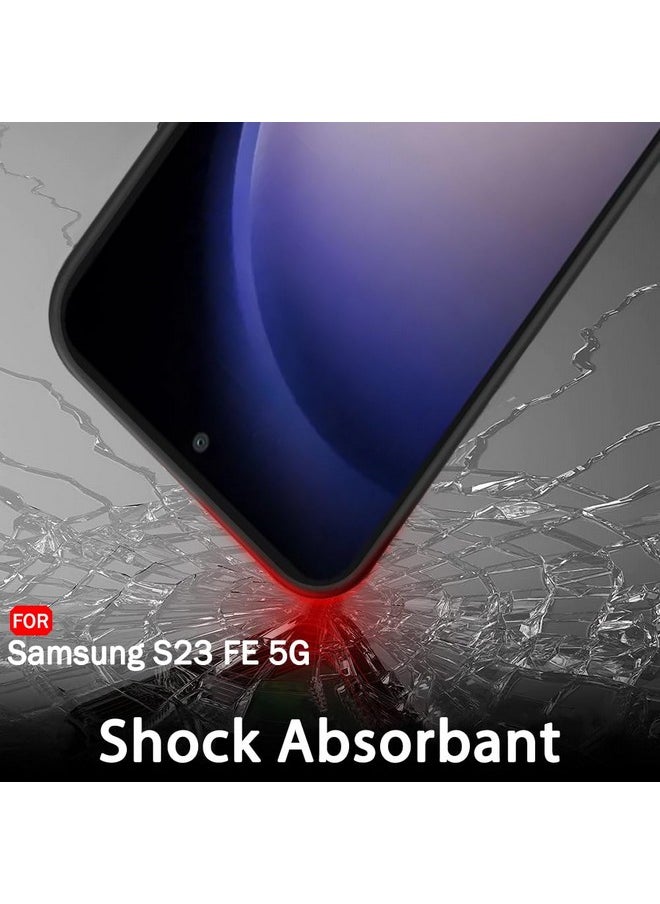 ذا جيفت كارت جراب خلفي أنيق من TheGiftKart لهاتف Samsung Galaxy S23 FE 5G | تصميم واقٍ نحيف | لمسة نهائية غير لامعة للغاية | نتوء حماية للكاميرا | جراب خلفي ناعم من السيليكون لهاتف Samsung S23 FE 5G (أسود)  - Image 4
