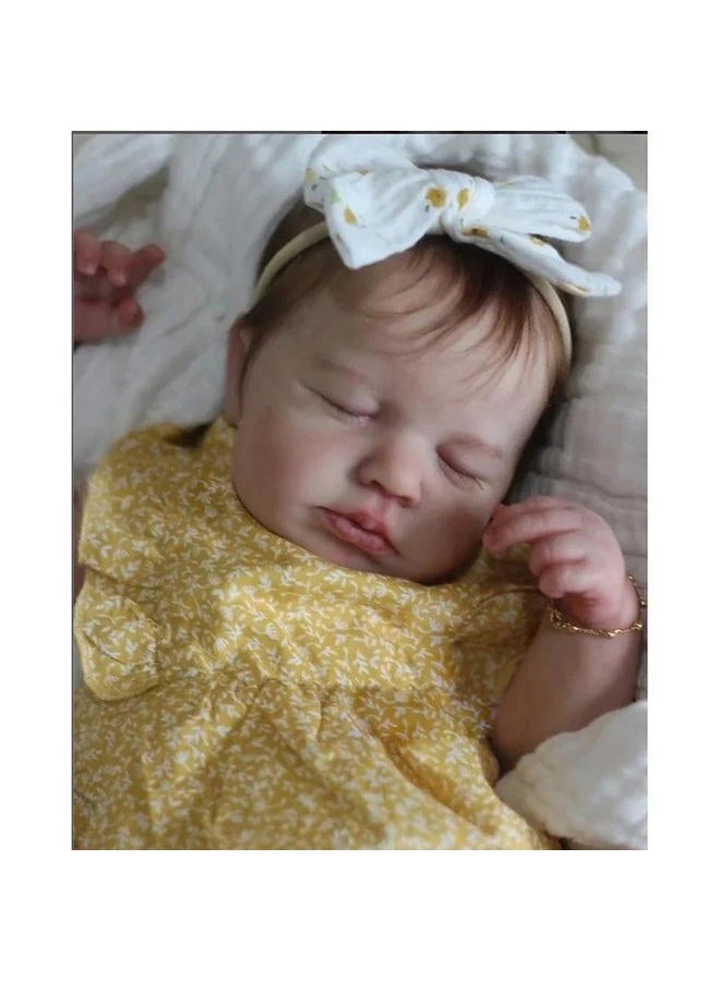 Anano Realistic Reborn Baby Dolls 20 Inch Lifelike Full Silicone Reborn Baby Dolls Girls That Look Like Real Sleeping Newborn Girl Doll, Anatomically Correct Silicone Full Body Babies - Image 3