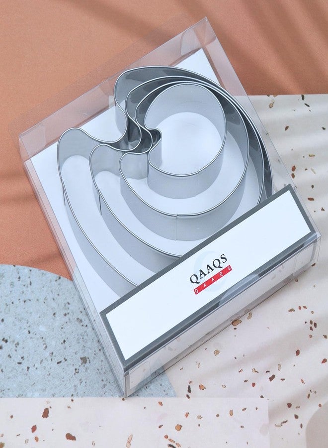 QAAQS Paint Palette Cookie Cutter Set - 5 inch, 4 inch, 3 inch, 2 inch - 4 Piece Painting Cookie Cutters Shapes Molds - Stainless Steel - Image 5