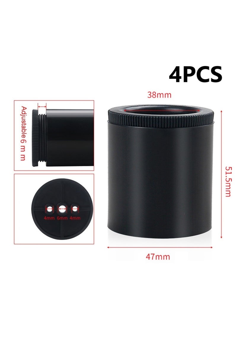 51.5mm 4Pcs Heavy Duty Sofa Cabinet Feet Leg Lift Furniture Extra Raiser Stand ABS Round Adjustable