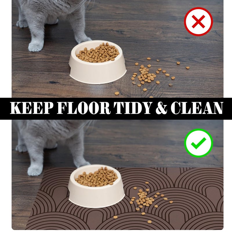 Ayiashiab Dog Food Mats for Floors Absorbent, Pet Cat Food Mat - Quick Dry Dog Bowl Mats for Food and Water, Eco-Friendly Boho Pet Supplies - Image 5