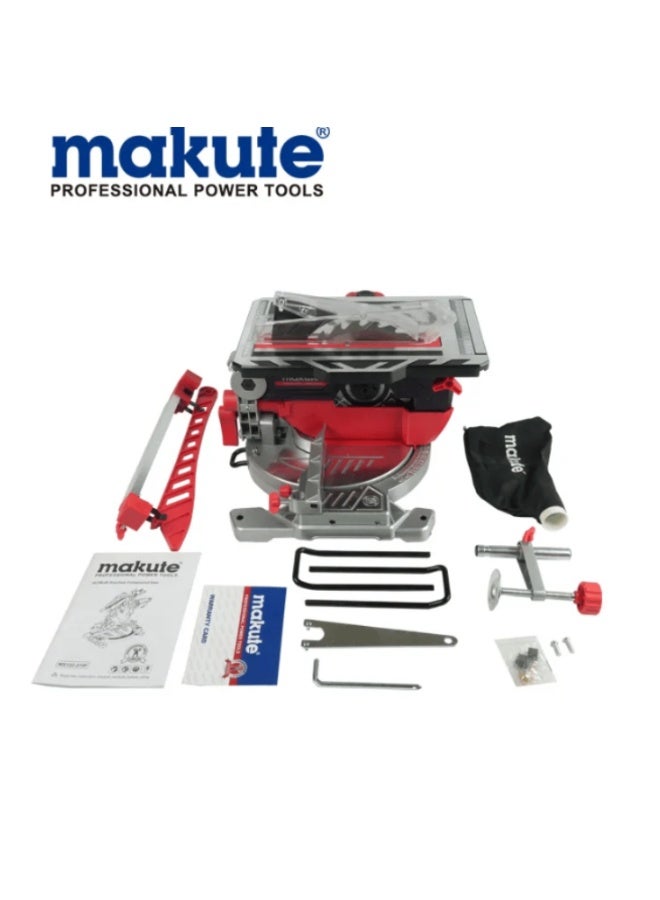 makute 1200W Multi-Purpose Table Saw 210mm Blade | 5300RPM High Precision Cutting Machine for Wood, Plastic & Metal | Adjustable Angle Cutting | Professional Carpentry Power Tool MS122-210F - Image 5