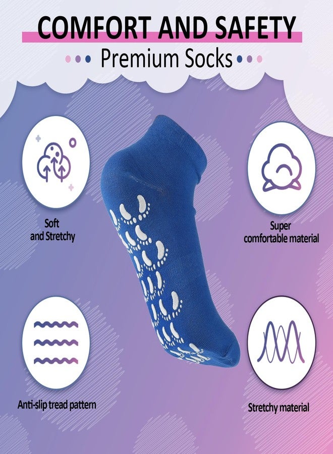 سينتيج جوارب سينتيج النسائية غير القابلة للانزلاق، 8 أزواج (16 قطعة)، جوارب يوغا مريحة قصيرة مع مانعات للانزلاق مناسبة لليوغا والبيلاتس في المستشفيات (متعددة الألوان) - Image 2