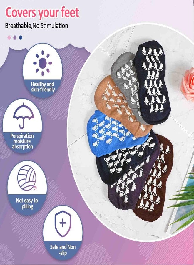 سينتيج جوارب سينتيج النسائية غير القابلة للانزلاق، 8 أزواج (16 قطعة)، جوارب يوغا مريحة قصيرة مع مانعات للانزلاق مناسبة لليوغا والبيلاتس في المستشفيات (متعددة الألوان) - Image 3