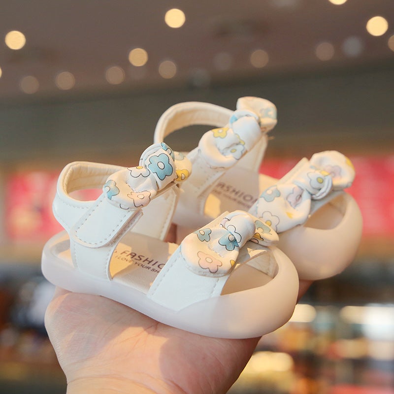 Toddler Girls Sandals Soft Sole Princess Shoes Flowers 818 White 