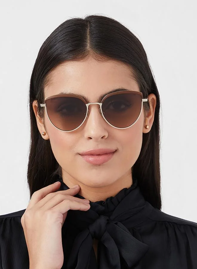 30 سندايز نظارات شمسية نسائية من أوريليا، عين القطة، حماية من الأشعة فوق البنفسجية ، بني