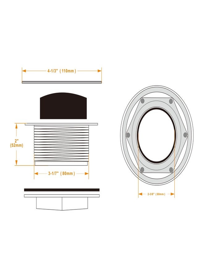 CKB 2 Inch PVC White Filter Shower Drain, White Round Plastic Shower Receiver Drain for Shower Base. - Image 2