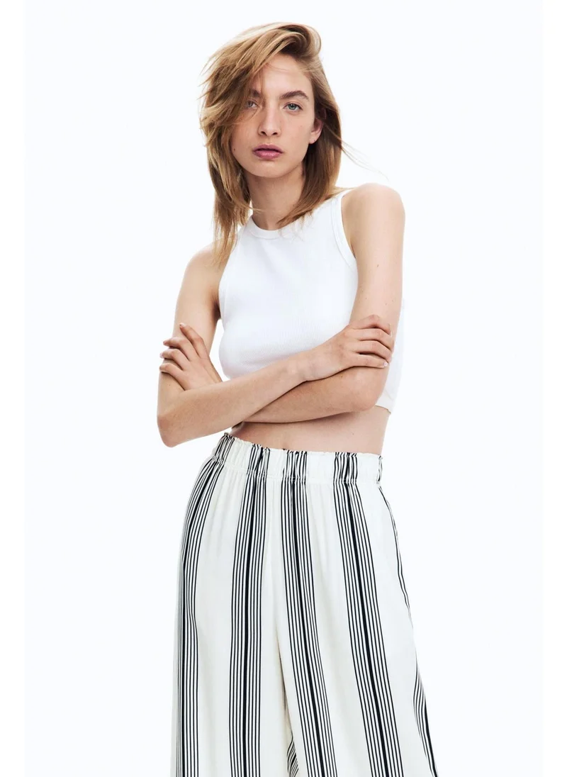H&M Cropped pull-on trousers