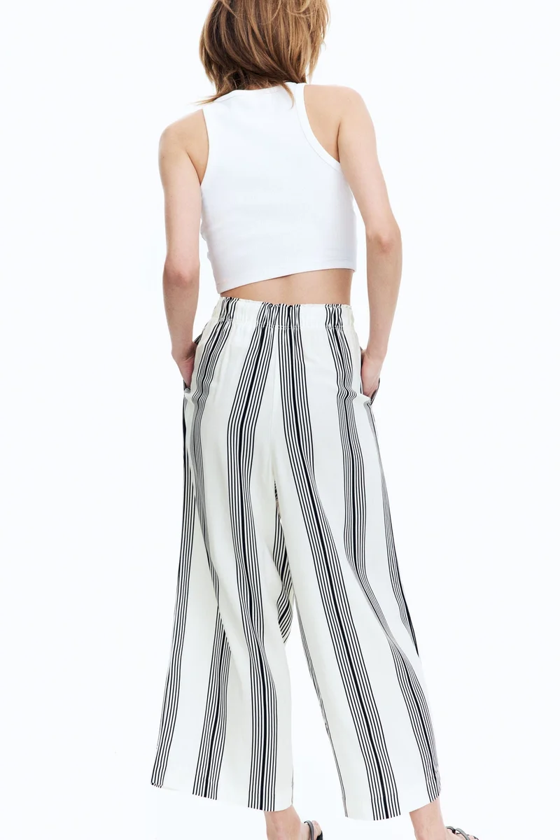 اتش اند ام Cropped pull-on trousers