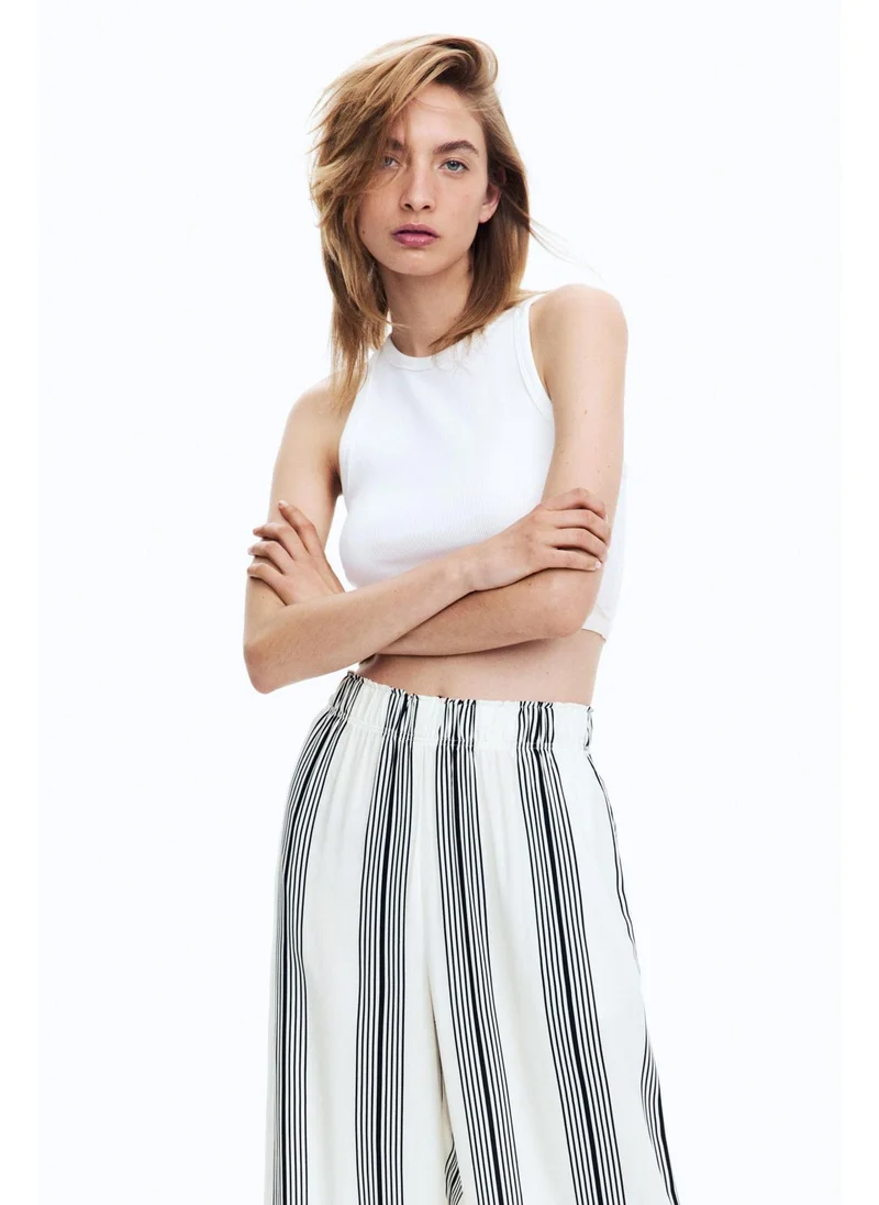 اتش اند ام Cropped pull-on trousers