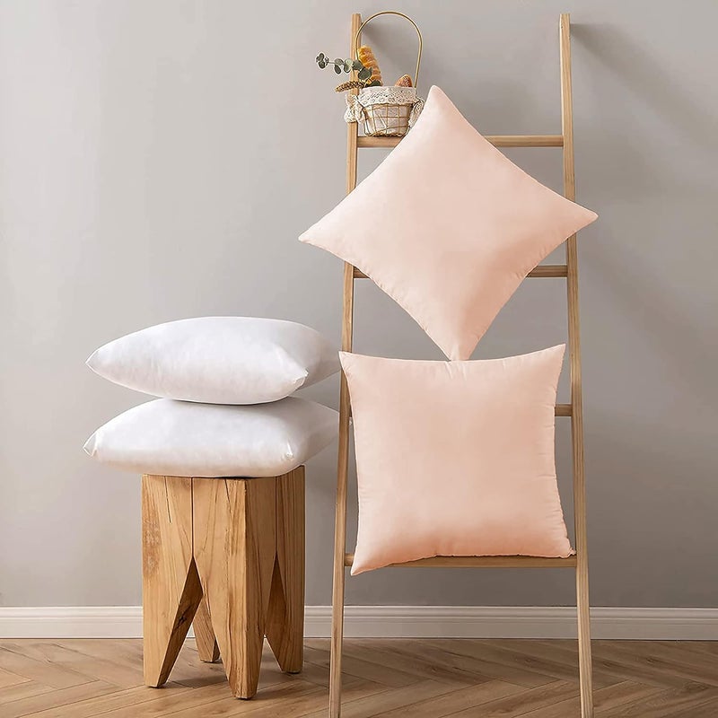 Day Care 400TC Imperious Design Decorative Throw Cushion Cover 100 Egyptian Cotton Size 14x14 PeachBlush Set of 2 - Image 2