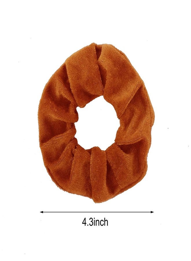 Fameza 24 Pcs Hair Scrunchies Velvet Elastic Hair Bands Scrunchy Hair Ties Ropes Scrunchie for Women Girls Hair Accessories - 24 Assorted Colors Scrunchies - Image 2
