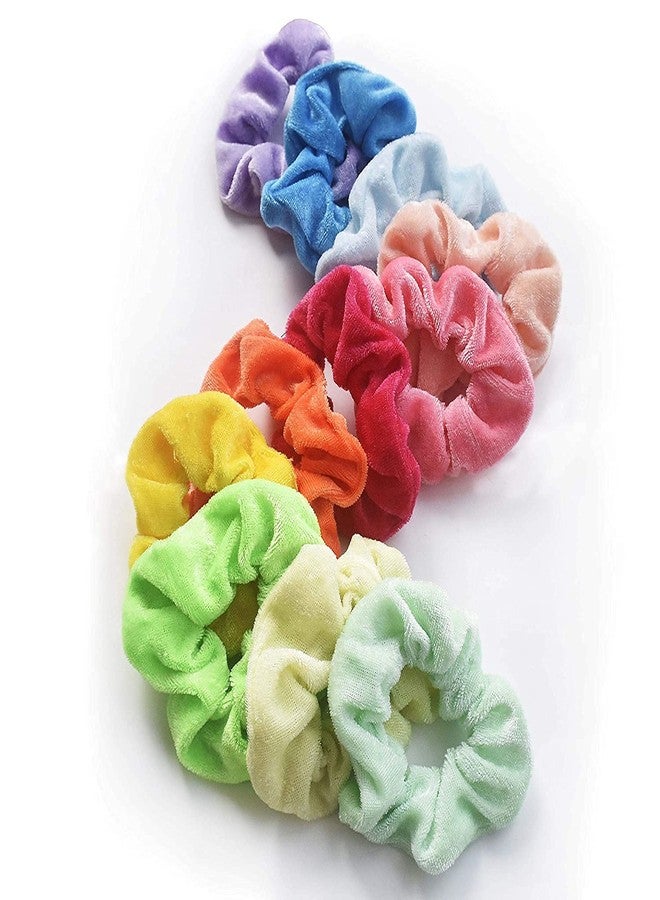 Fameza 24 Pcs Hair Scrunchies Velvet Elastic Hair Bands Scrunchy Hair Ties Ropes Scrunchie for Women Girls Hair Accessories - 24 Assorted Colors Scrunchies - Image 3