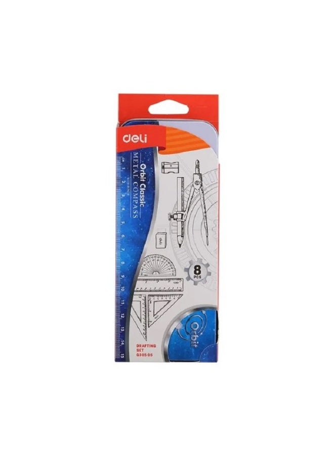 DELI METAL GEOMETRY SET 8PCS EG30505 - Image 1