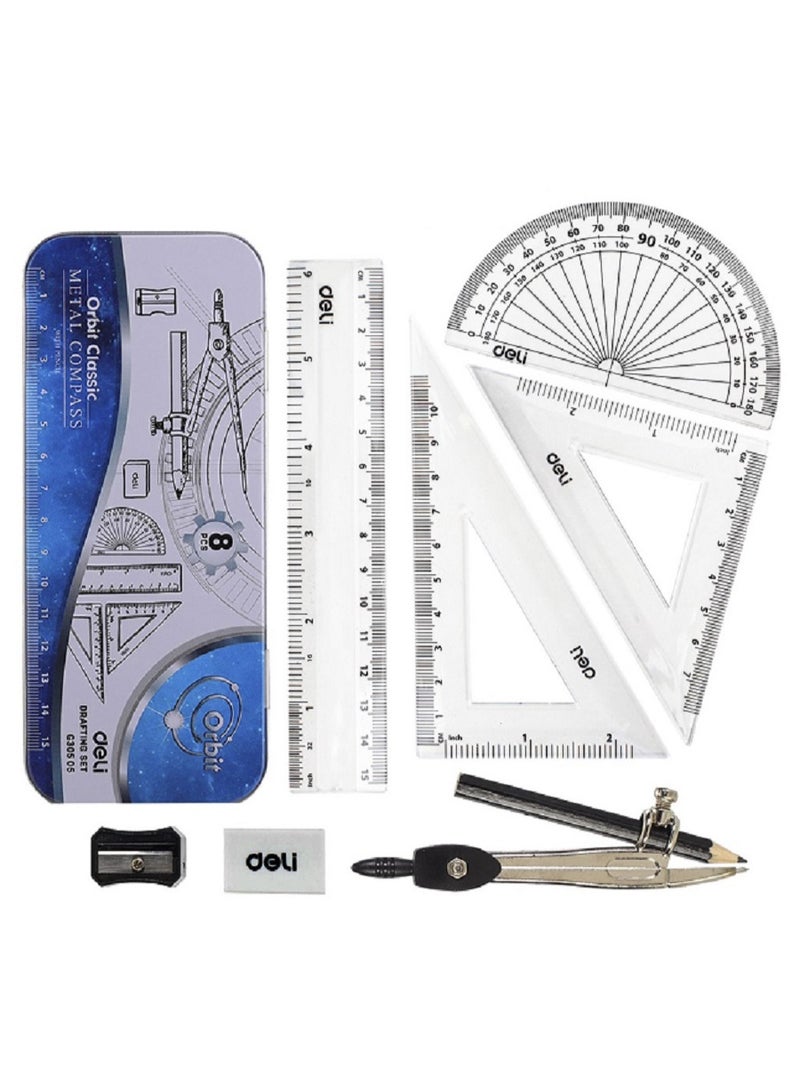 DELI METAL GEOMETRY SET 8PCS EG30505 - Image 2