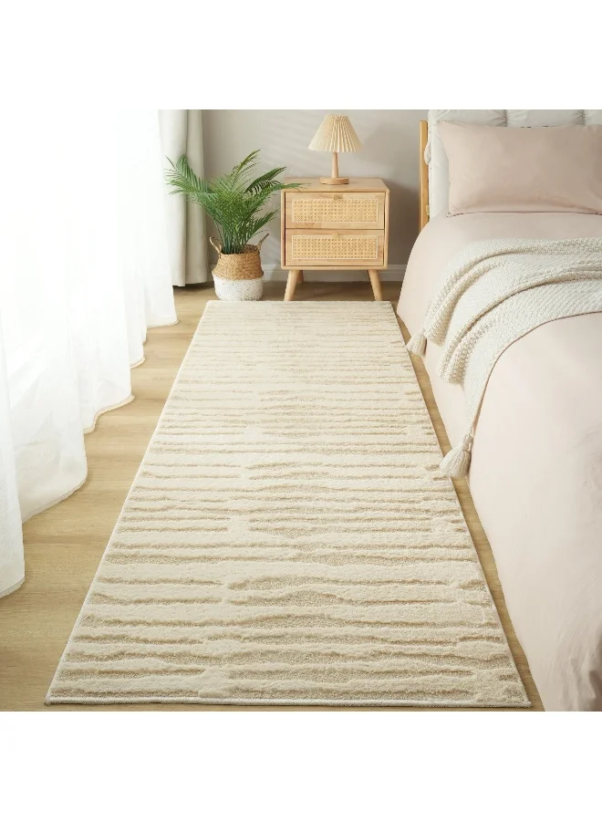هوم بوكس Zara Donel Jacquard Rabbit Fur Rug - 75x230 cm