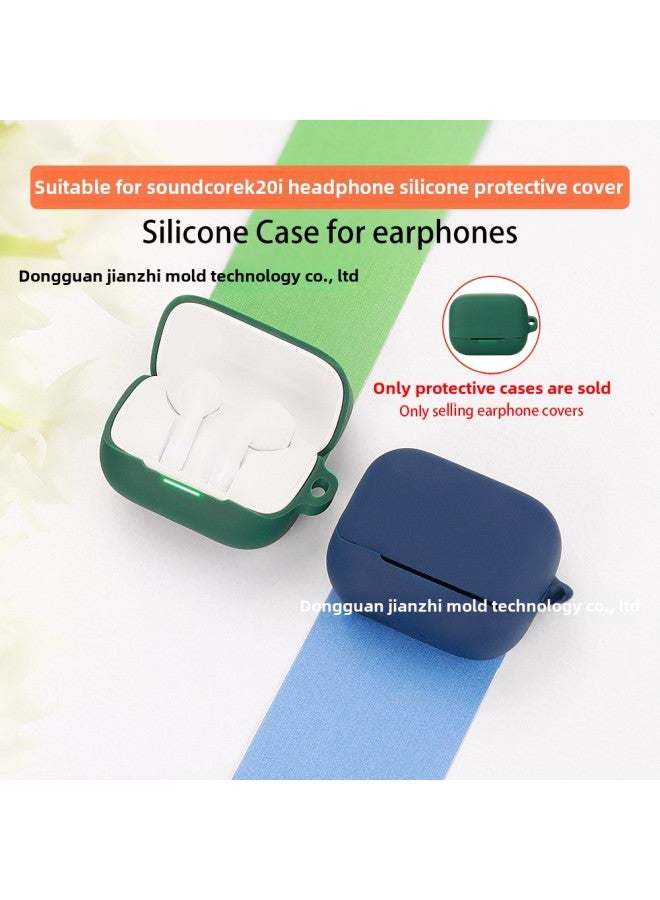 Soundcore K20i Bluetooth Earphone Silicone Protective Case Charging Case Storage Box Durable Soft Shell For Other Brands-Color:Black-Model:K20i  - Image 2