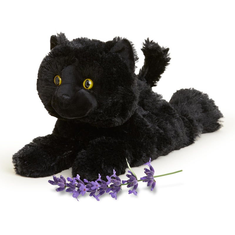 warmies Microwavable Weighted Stuffed Animals Black Cat Heated Stuffed Animal Plushie for Warmth Comfort Cute Soft Plush Toys for Adults Children Boys Girls Babies Toddlers - Image 2
