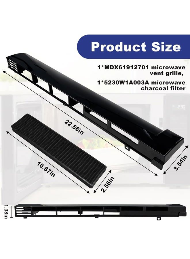FBULWSEC 197 MDX61912701 Microwave Oven Top Vent Grille,vent for LG 87583,87587,AP5202555,2119394, AH3535252, EA3535252, PS3535252 - Image 4