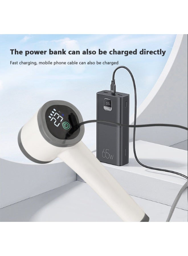 دش خارجي محمول - رأس دش تخييم محمول قابل لإعادة الشحن مع كوب شفط، ومنفذ USB من النوع C، وشاشة عرض لدرجة الحرارة، ونسبة البطارية، ووضعان، وخرطوم بطول 2 متر، وتيار ثابت لطيف - Image 5