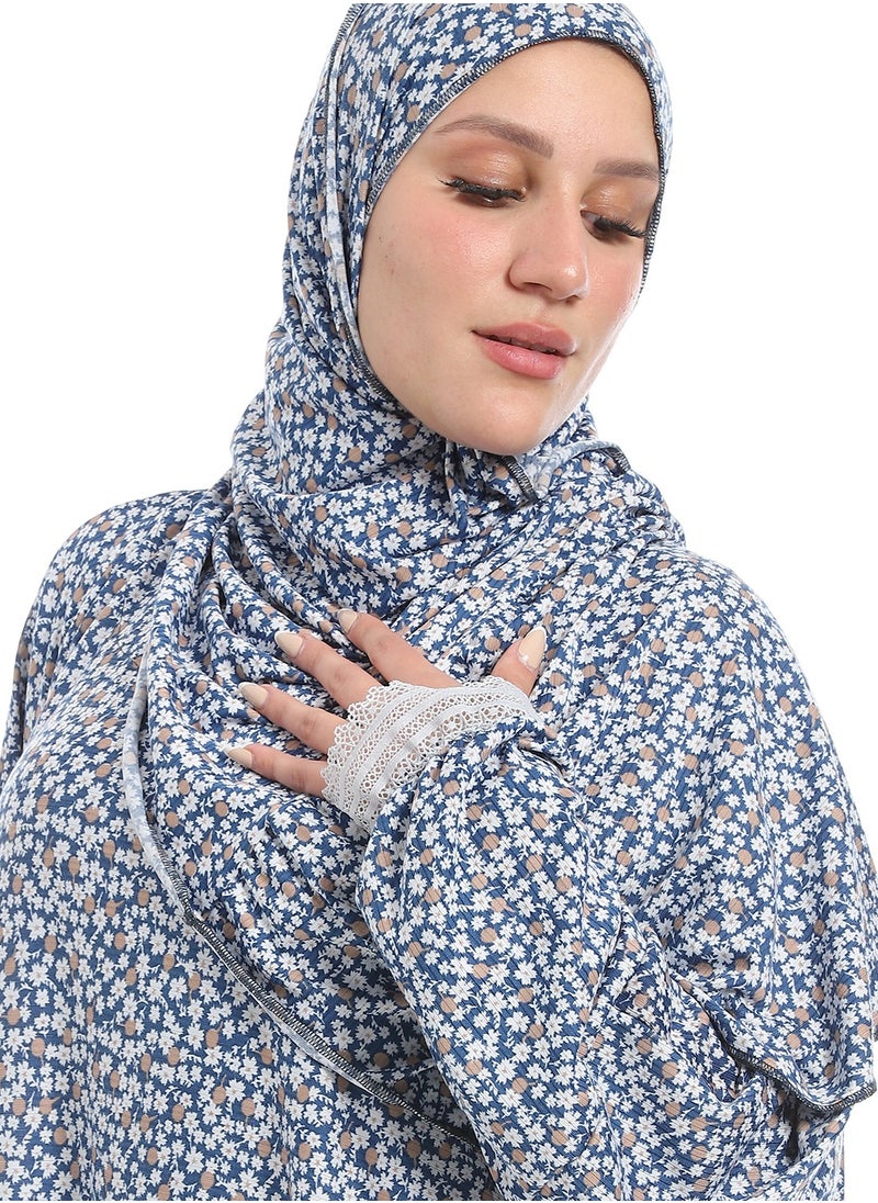 سيزار اسدال صلاة حريمي مزود بنقش ورد  - Image 5