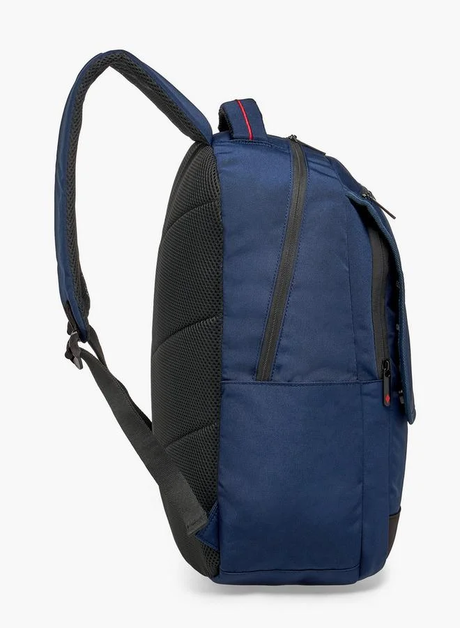 Lee Cooper NAVY Solid School Backpack For Kids 13+ Years With Padded Laptop Sleeve  | Best Price UAE