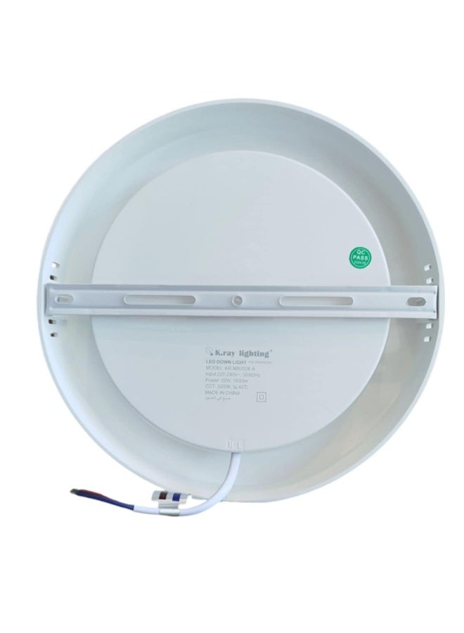 Kray 20W Round LED Panel Light for Ceiling, Highly Efficient 3000K Super Bright and Durable Indoor & Outdoor Lighting – Energy Efficient Lighting Solution. - Image 4