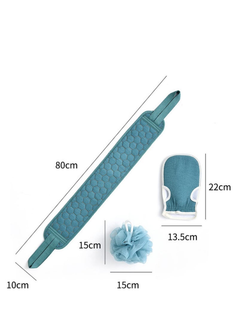 Body Scrub Tools Bath Sponge Bath Loofah Back Cleaner Exfoliating Gloves 3pcs - Image 5