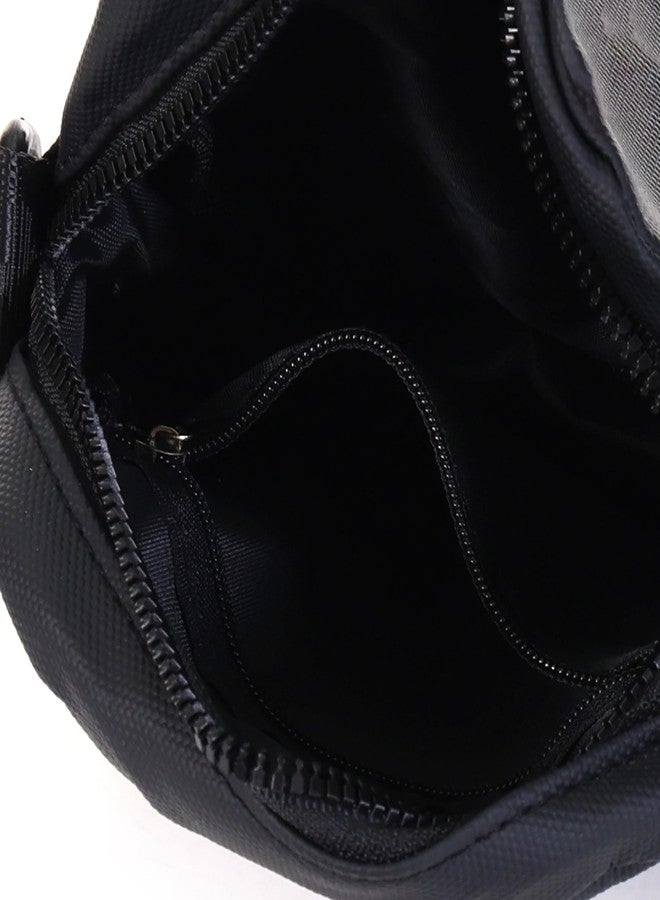 MENSCH Crossbody Bag with Detachable Strap, Hidden Zipper Pocket, Waist Belt Loop, Main Compartment, Black - Image 5