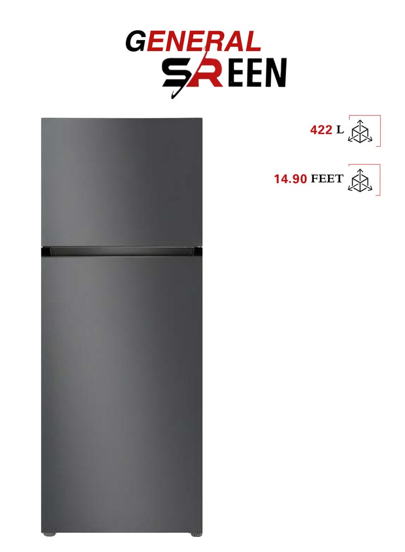 General Sreen No Frost Refrigerator - 14.90 cu ft - 422 L - 130 W - Dark Silver - GSRF-420NFS - Image 1