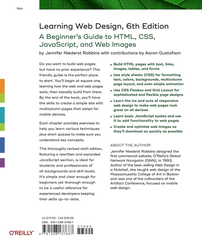 Learning Web Design : A Beginner's Guide to Html, Css, Javascript, and Web Graphics (6TH) - Image 2