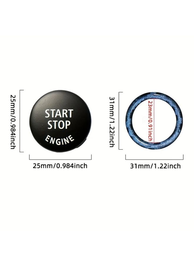 One Touch Start Stop Ignition Button Replacement Ring Bright Red Color Easy Installation - Image 2